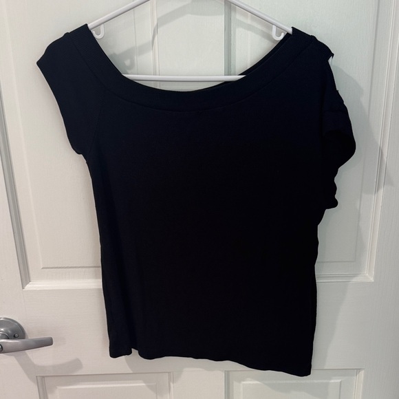 LNA Black Ribbed Top - Picture 2 of 3